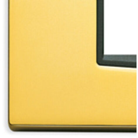 VIMAR - 1 PLACCA EIKON CLASSIC 4 MODULIIN METALLO COLORE ORO LUCIDO 20654.24
