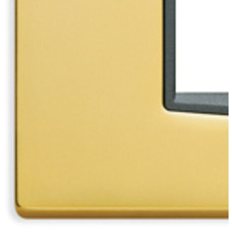 VIMAR - 1 PLACCA EIKON CLASSIC 4 MODULIIN METALLO COLORE ORO SATINATO 20654.21