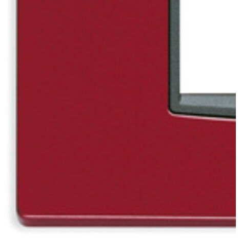 VIMAR - 1 PLACCA EIKON CLASSIC 7 MODULIIN METALLO COLORE ROSSO IMPERIALE METAL 20657.04