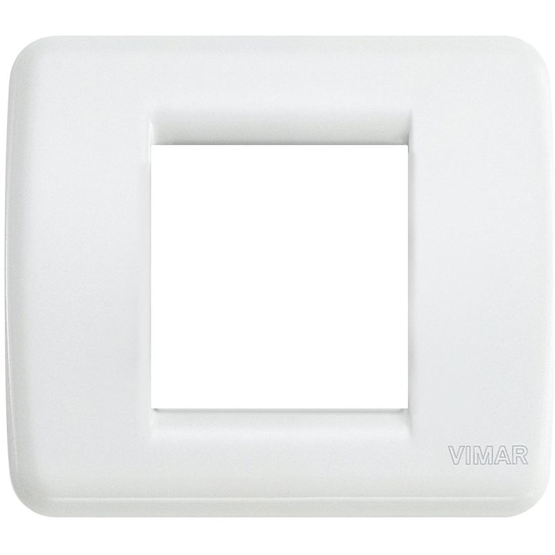 Image of Vimar - 1 placca idea rondo' 1-2 moduli in metallo bianco 17093.01