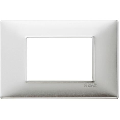 VIMAR - 14653.81 Placca 3M alluminio spazzolato