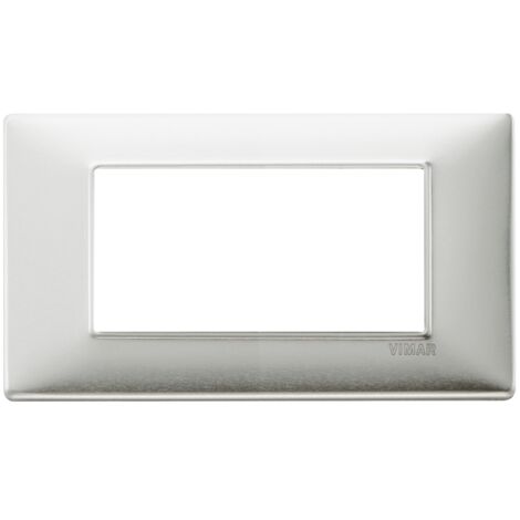 VIMAR - 14654.81 Placca 4M alluminio spazzolato