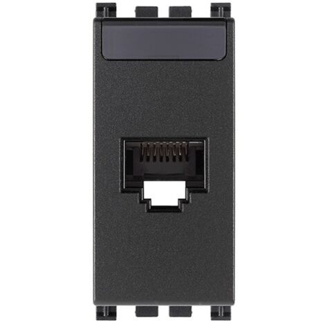 VIMAR 19339.11 - Presa RJ45 Netsafe Cat5e UTP grigio (Arkè)