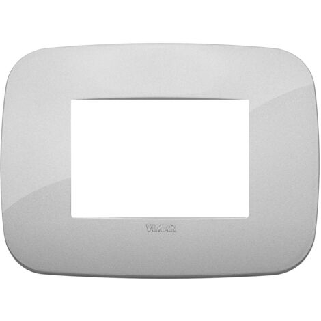 Vimar 19683.89 Placca Round, 3 moduli, Argento