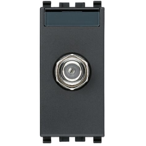 VIMAR - 20318 Presa coassiale tipo F femmina grigio