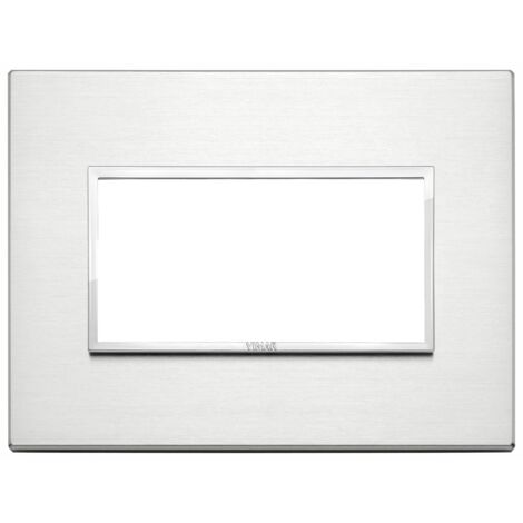 VIMAR - 21654.01 Placca 4M alluminio brillante