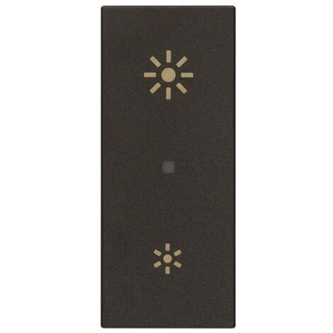 Vimar 30135.G Dimmer universale Linea a taglio di fase, con comando ON/OFF e regolazione con pulsanti incorporati o da più punti con pulsanti NO