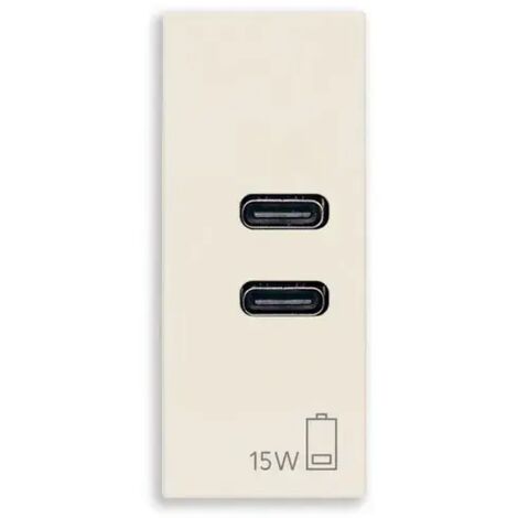 VIMAR 30292.CCC - Alimentatore USB C+C 15W 3A 5V canapa