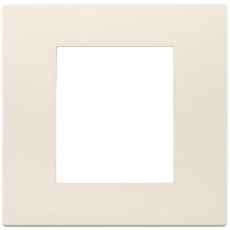 Vimar 30642.01 LINEA Placca 2 moduli, tecnopolimero, dimensioni 9 x 8.8 x 0.79 cm, color canapa opaco