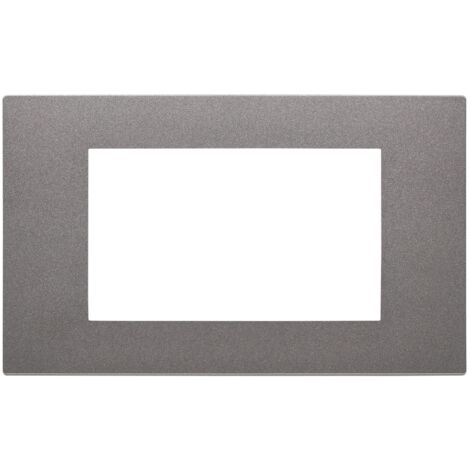 Vimar 30654.22 LINEA Placca 4 moduli, tecnopolimero verniciato, dimensioni 14.66 x 8.8 x 1.04 cm, Metal