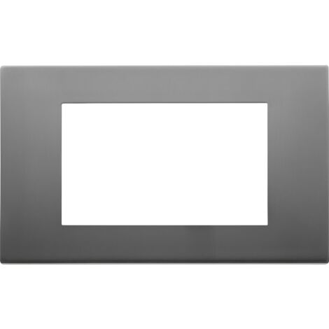 Vimar 30654.72 serie Linea Placca 4 moduli in metallo, dimensioni 14.66 x 8.8 x 1.03 cm, inox satinato