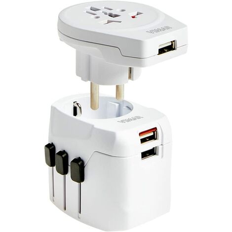Vimar adattatore universale da viaggio+usb 0a32303b