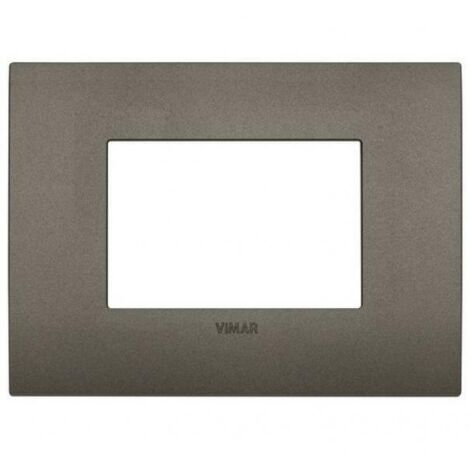 Vimar arke' placca classic 3 moduli in tecnopolimero colore metal 19653.80