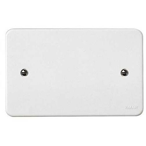 Vimar – Couvercle rectangulaire à vis 2653 – Pour boîtes d'encastrement 3 modules – Finition blanche – Installation rapide et facile