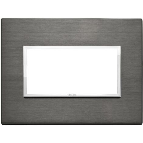 Vimar Eikon Evo Platte 4 Module lavagrau 21654.03