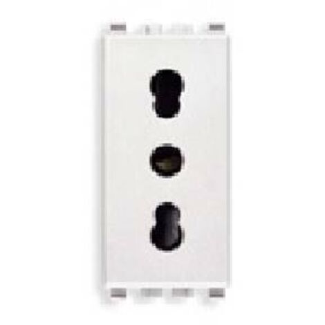 Vimar Eikon zweipolige Steckdose weiß 2P+E 10/16A 20203.B