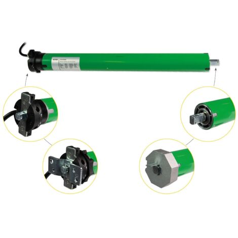 Vimar EV45S40 Motore tubolare per tapparelle 230 V, capacità di sollevamento 40 kg, adattatori ottagonali da 60 mm, completo di staffe di fissaggio