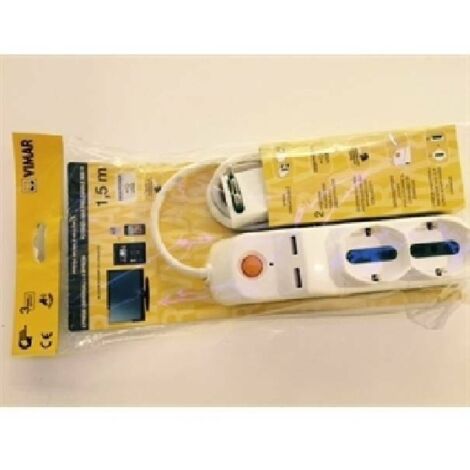 Vimar FP00526.C.B Presa 2univ.+4P17/11+SPB17+int+2USB+SPDb