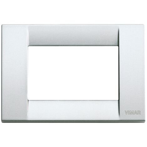 Vimar Idea classic placca in metallo 3 moduli argento metallizzato 16733.21