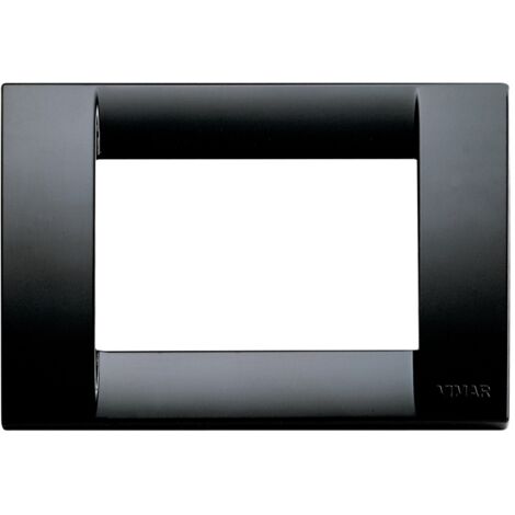 Vimar Idea classic polierter Abdeckrahmen 3 Module schwarz 16743.16