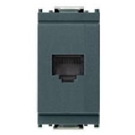 Vimar idea - presa telefonica rj11 6/4 contatti colore grigio 16335