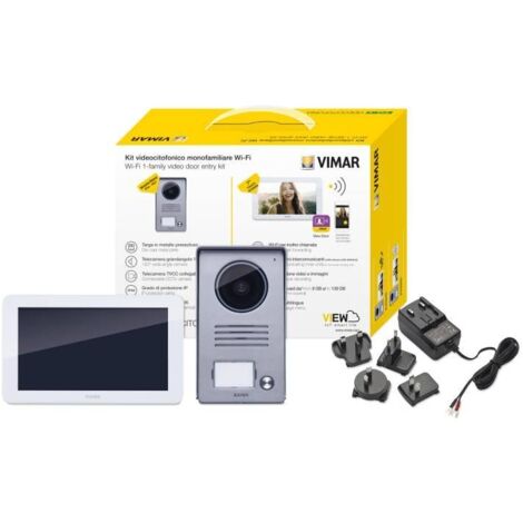 Vimar K40910 Kit d'interphone vidéo mains libres unifamilial LCD 7 pouces mural