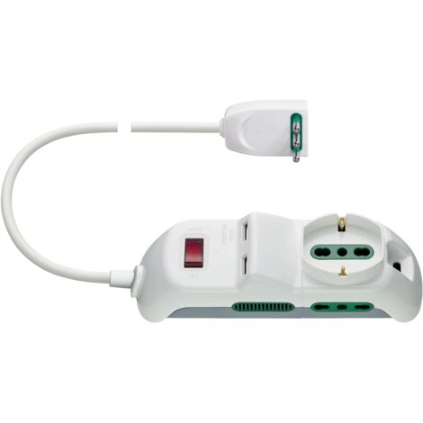 Vimar m/presa universale+2 bipolari+2 usb+cavo+interruttore fp00518.c.b