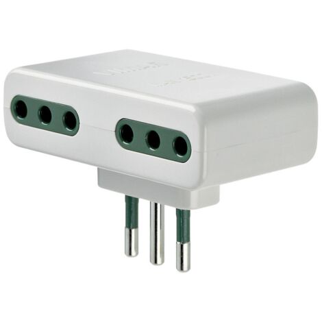 Vimar multi-adaptateur s11 plug + 4 p11 sockets white - 01161.b