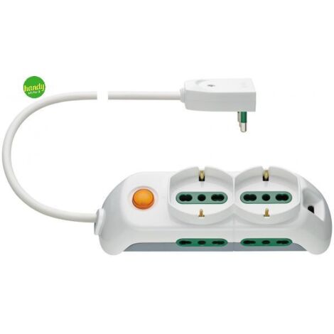 Vimar multipresa 2 schuko + 4 bipasso + 1,5mt + interruttore colore bianco fp00521.c.b