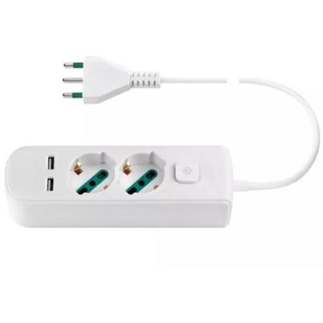 Vimar multisocket 2 universalsteckdosen + 2 usb + s17+schalter weiß- 0r00625.cc.b