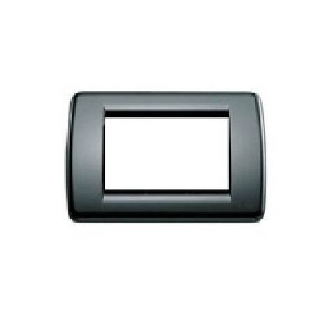 Vimar placca 3 moduli rondo' nera serie idea 16763.16
