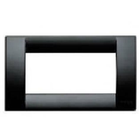 Vimar placca 4 moduli in tecnopolimero nero serie idea 16744.16