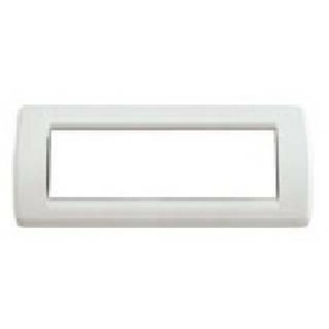 Vimar placca 6 moduli rondo' bianca serie idea 16766.04
