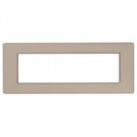 Vimar placca 7 moduli colore Champagne opaco 14657.22