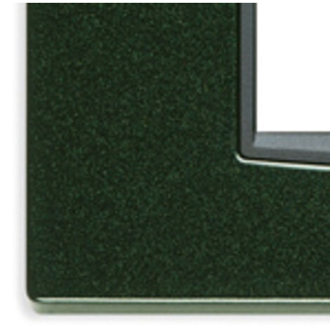 Vimar - Placca Classic 4 moduli Serie Eikon in metallo colore verde Oxford metal 20654.05