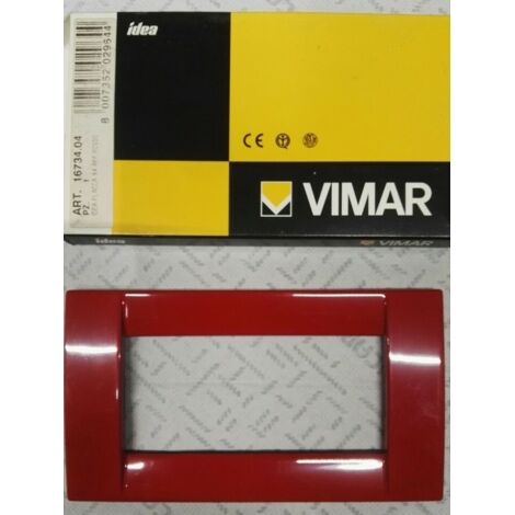 VIMAR - PLACCA IDEA 4 MODULI ROSSO