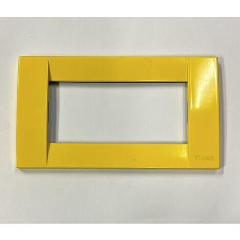 VIMAR - PLACCA IDEA RONDO' 4 MODULI COLORE GIALLO 16754.02