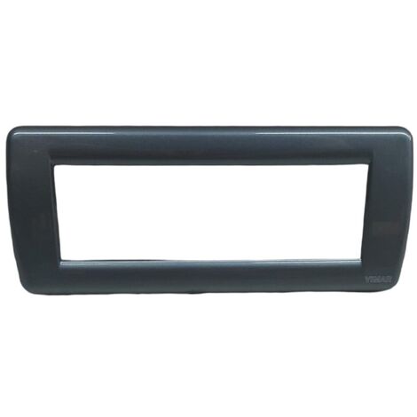 VIMAR - PLACCA IDEA RONDO' 6 MODULI COLORE METALLO AVIO