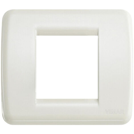 VIMAR - PLACCA RONDO'  1-2 MODULI IN METALLO SERIE IDEA COLORE AVORIO 17093.10