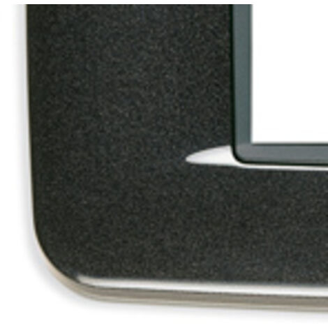 Vimar - Placca Round 7 moduli Serie Eikon in metallo colore Antracite Metal 20687.12