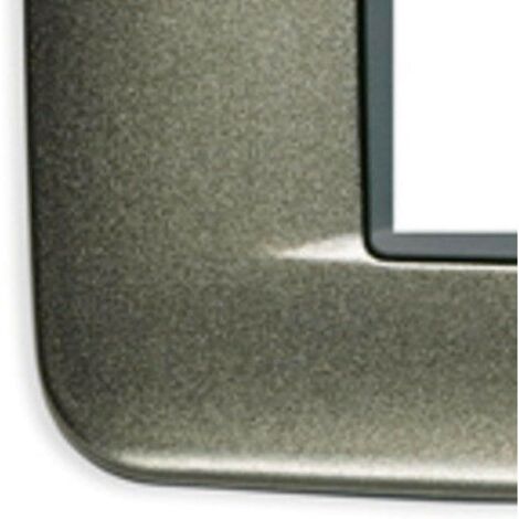 VIMAR - PLACCA ROUND EIKOM METALLO 7 MODULI M COLORE TITANIO 20687.08
