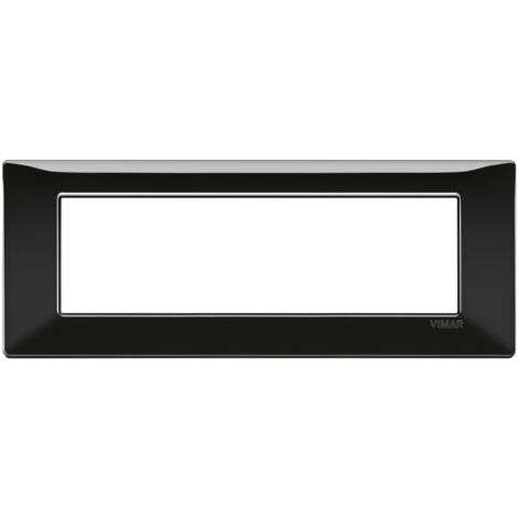 Vimar Plana placa 7 módulos color negro 14657.05