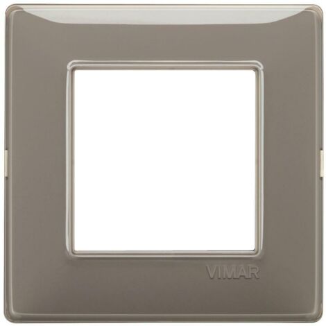 Vimar plana placca 2 moduli colore cenere 14642.40