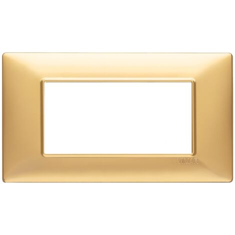 Vimar Plana placca 4 moduli colore oro opaco 14654.25