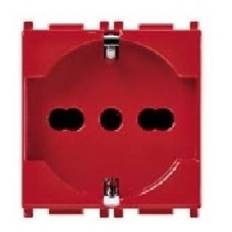 Vimar Plana presa schuko 10/16A rossa 14210.R