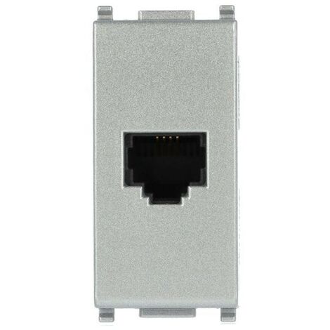 Vimar Plana Silver prise téléphonique RJ11 14320.SL