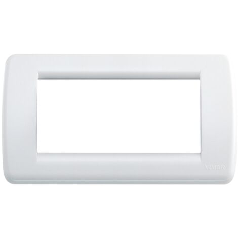 Vimar platte 4 module rondo brillant weiss idee serie 16764.01