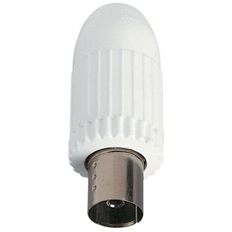 Vimar stecker tv-rd-sat buchse axial kabelausgang weiss 01645
