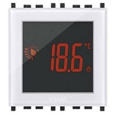 Vimar termostato touch 2 moduli  120-230v color  bianco 02950.b