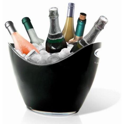 Vin Bouquet FIE 007 Secchiello Portaghiaccio per 6 Bottiglie, Nero